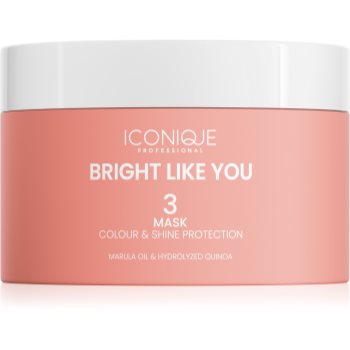 ICONIQUE Professional BRIGHT LIKE YOU Colour & Shine Protection Mask mască protectoare cu efect regenerator pentru păr vopsit - imagine 2